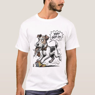 Camiseta O Audacioso Fio: Peekaboo, o divertido terrier rap