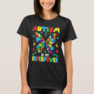 Camiseta O Autismo Da Borboleta É Minha Garota De Autismo D