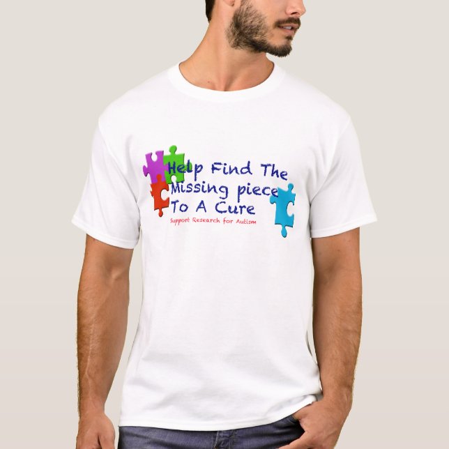 Camiseta O autismo do apoio encontra uma cura (Frente)
