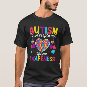Camiseta O autismo é aceitação, não apenas conscientização 