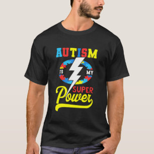 Camiseta O Autismo É Meu Super Poder Dia do Orgulho Autista
