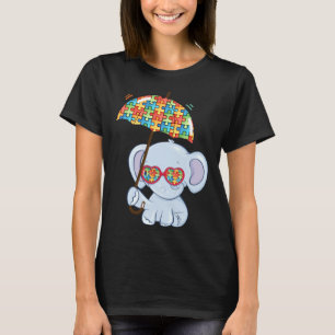 Camiseta O autismo é meu talento Incrível Bebê Elefante Aut