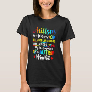 Camiseta O Autismo É Uma Jornada Autismo Mãe Conscientizaçã