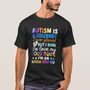 Camiseta O Autismo É Uma Jornada Orgulho Autista Pai Postiç