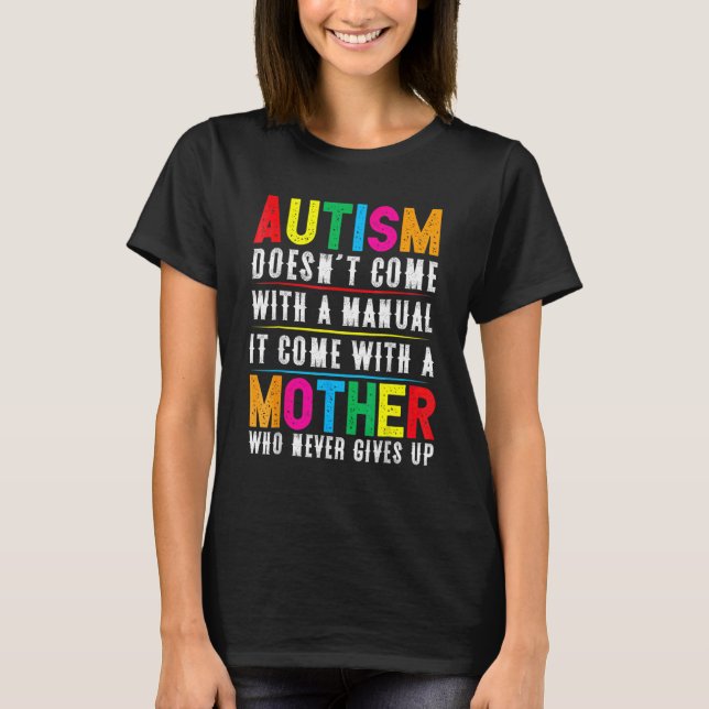 Camiseta O Autismo Não Vem Com Um Manual (Frente)