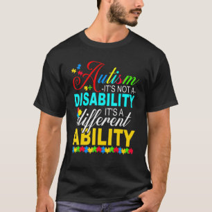 Camiseta O Autismo Orgulhoso Não É Uma Deficiência É Difere