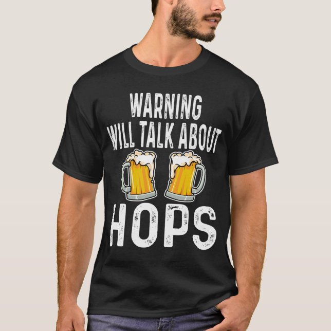 Camiseta O Aviso Falará Sobre Saltos Beer Drinker Home (Frente)