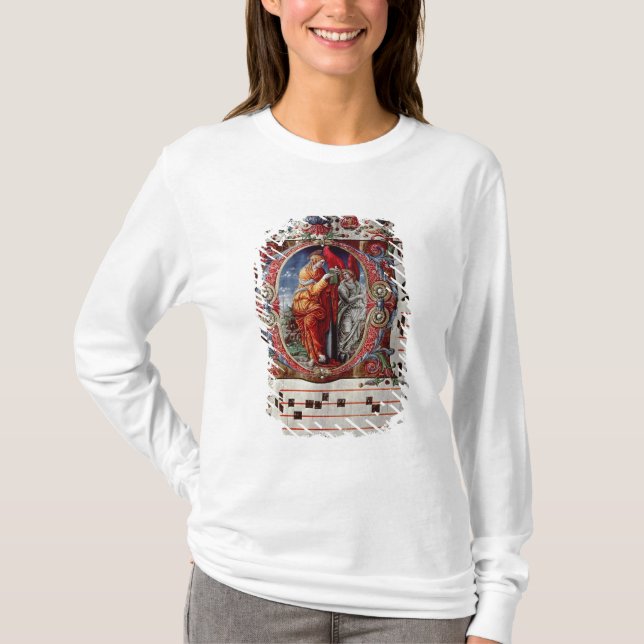 Camiseta O aviso, 'O inicial historiated (Frente)