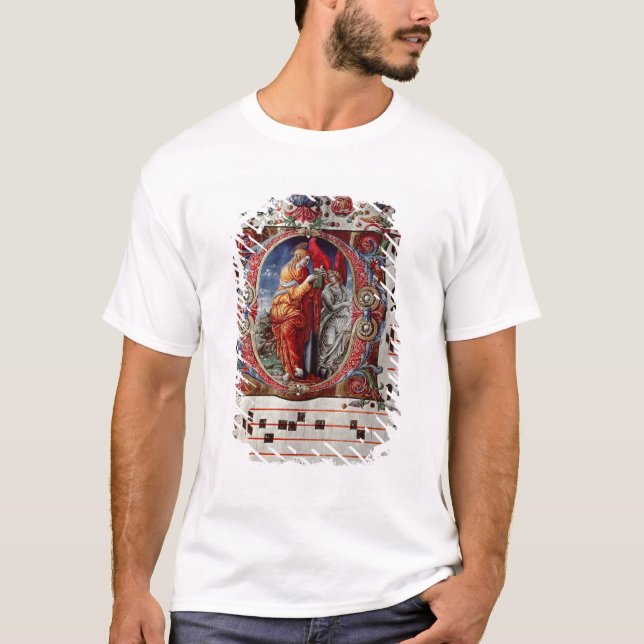 Camiseta O aviso, 'O inicial historiated (Frente)