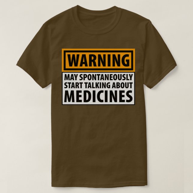 Camiseta O Aviso Pode Começar A Falar Espontaneamente Sobre (Frente do Design)