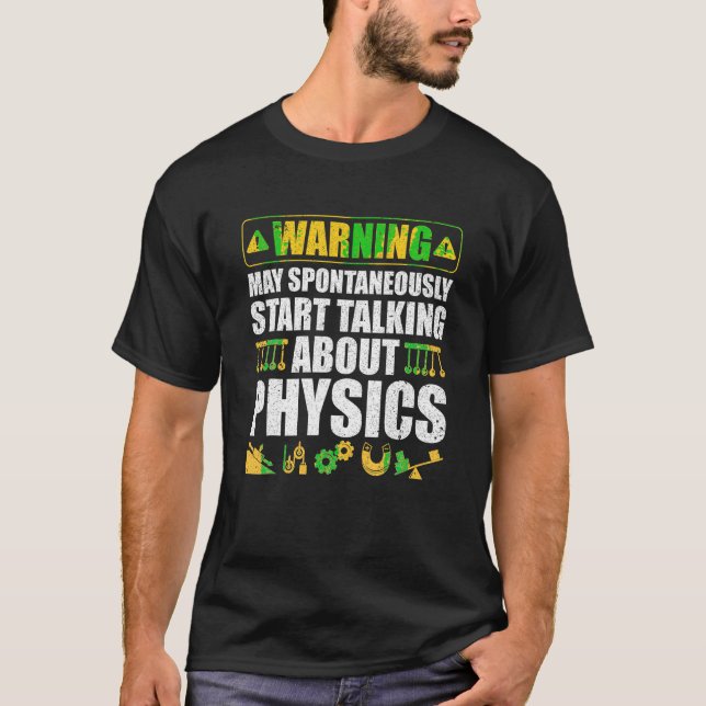 Camiseta O Aviso Pode Começar A Falar Espontaneamente Sobre (Frente)