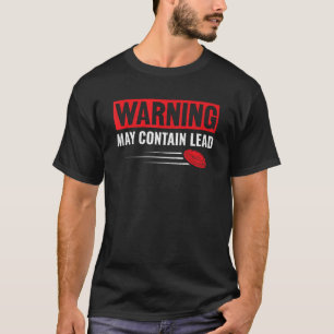 Camiseta O Aviso Pode Conter Fotografia De Destino De Clay