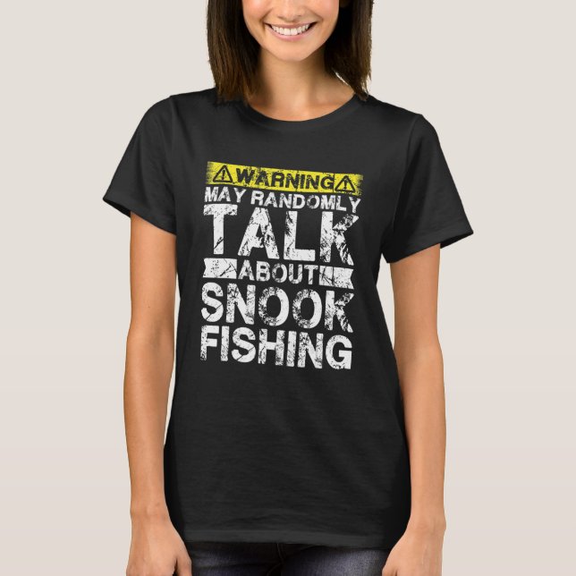 Camiseta O Aviso Pode Falar De Pesca De Peixe Negra (Frente)