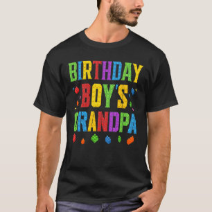 Camiseta O avô do garoto de aniversário bloqueia o mestre c