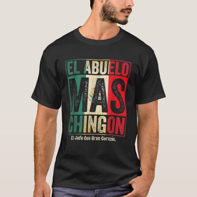 Camiseta O Avô Mais Maneiro Chefe Com Grande Coração (Frente)