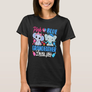 Camiseta O Avô Rosa Ou Azul Te Ama A Sua Revelação De Gêner