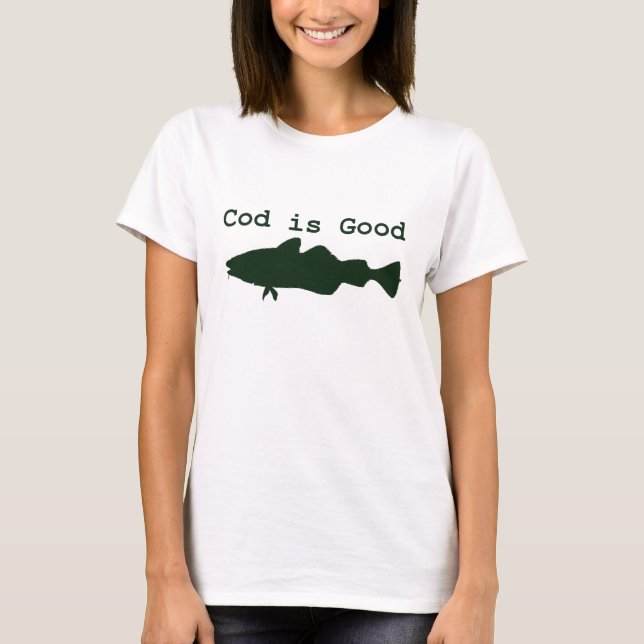 Camiseta O bacalhau é bom (Frente)