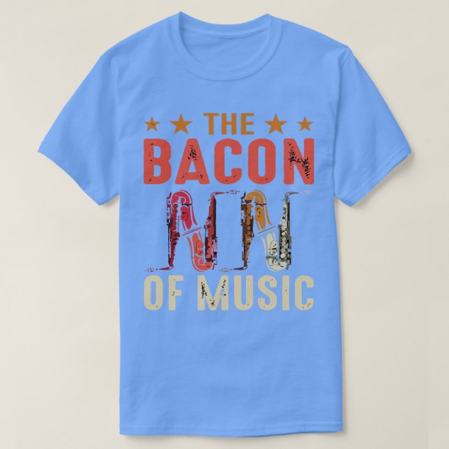 Camiseta O Bacon da Design de Música 4 (Frente do Design)