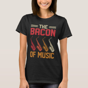 Camiseta O Bacon da Música Saxofone Saxofonista  4