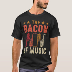 Camiseta O Bacon do Jogador Saxofone da Música Saxofone 9