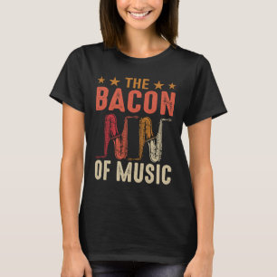 Camiseta O Bacon do Jogador Saxofone da Música Saxofone 9