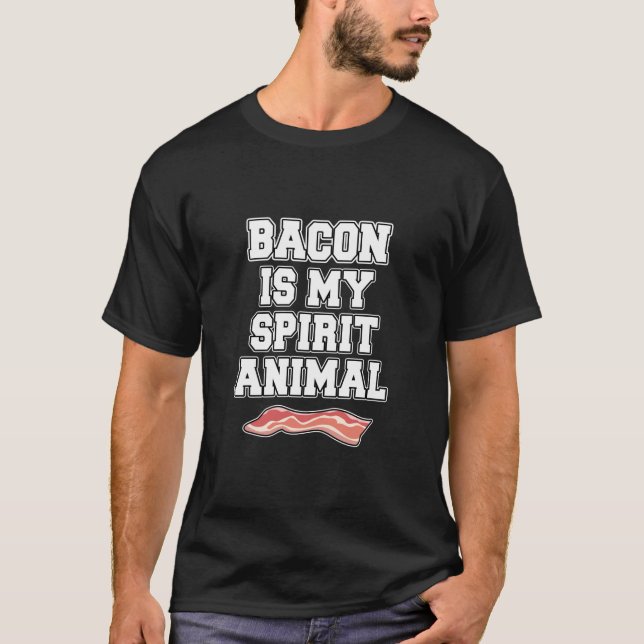 Camiseta O bacon é meu animal do espírito (Frente)