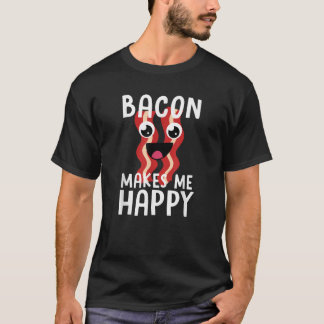 Camiseta O BACON ME FAZ FELIZ Presente Engraçado para Amant