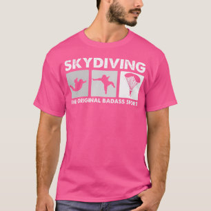 Camiseta O Badass Original Esporia Engraçado Skydiving
