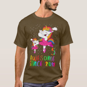 Camiseta O Balé Unicórnio De 5 Anos De Aniversário É Espeta