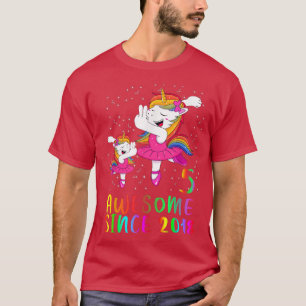 Camiseta O Balé Unicórnio De 5 Anos De Aniversário É Espeta