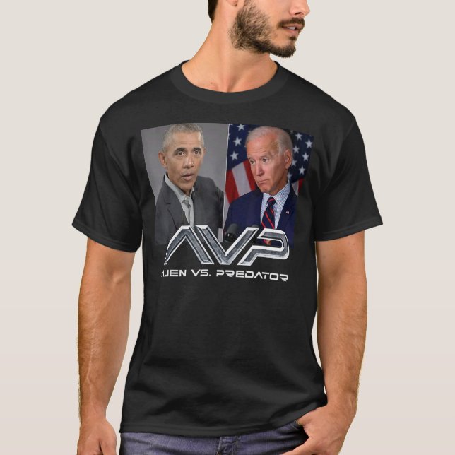 Camiseta O Bama B Iden Avp Alienígena Vs P Redator (Frente)