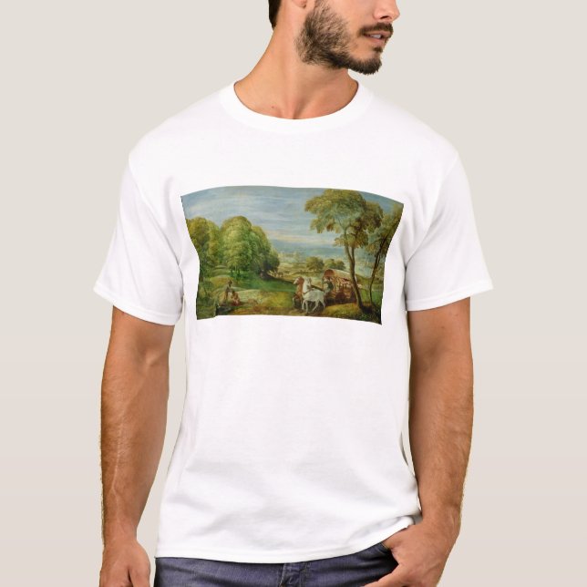 Camiseta O baptismo do Eunuch etíope (Frente)