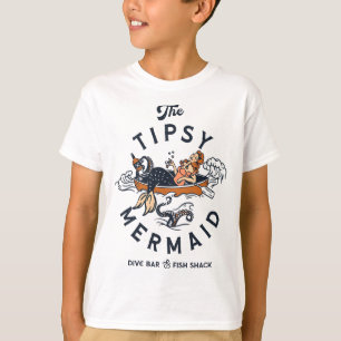 Camiseta O Bar De Mergulhação E A Cama De Peixes Tipsy