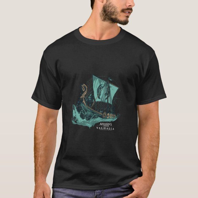 Camiseta O Barco Creed Valhalla Long De Assassin (Frente)