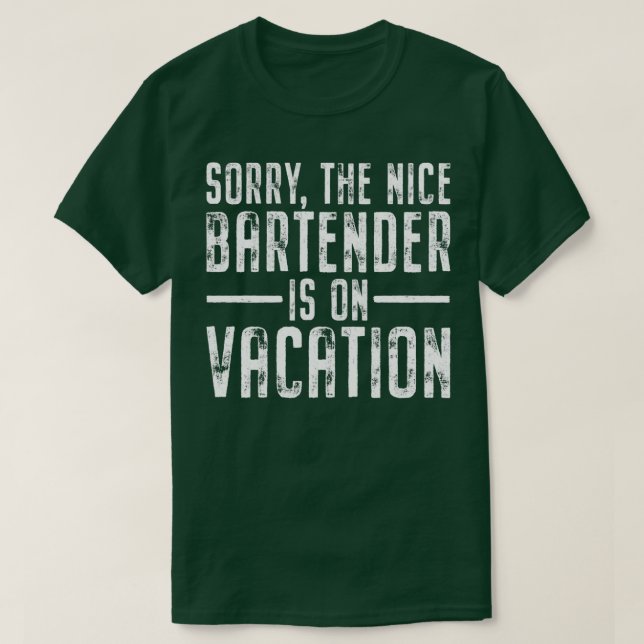 Camiseta O Barman De Nice Está No Mixologista De Férias Pub (Frente do Design)