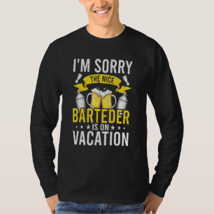 Camiseta O Barman Está No Barman De Férias