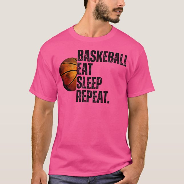 Camiseta O Basquete Dorme Repetir. (Frente)