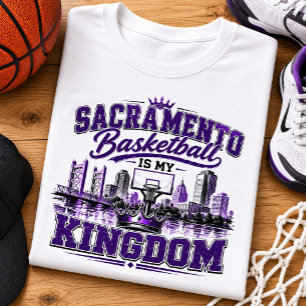 Camiseta O Basquetebol de Sacramento é Meu Fã do Reino