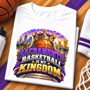 Camiseta O Basquetebol de Sacramento é Meu Fã do Reino