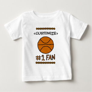 Camiseta O basquetebol do fã #1 personaliza-o