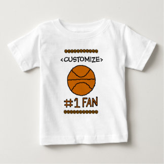 Camiseta O basquetebol do fã #1 personaliza-o