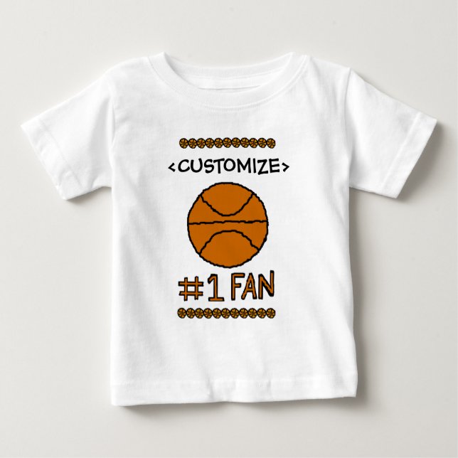 Camiseta O basquetebol do fã #1 personaliza-o (Frente)