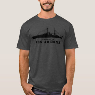 Camiseta O Batalhão USA A Silhueta De Arizona Em Memória De