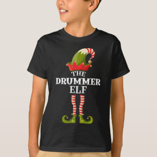Camiseta O Baterista Elf Engraçado Família de Natal