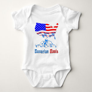 Camiseta O Bavarian americano enraíza o T do bebê