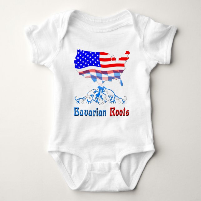 Camiseta O Bavarian americano enraíza o T do bebê (Frente)