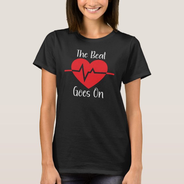 Camiseta O Beat Continua, Motivacional (Frente)