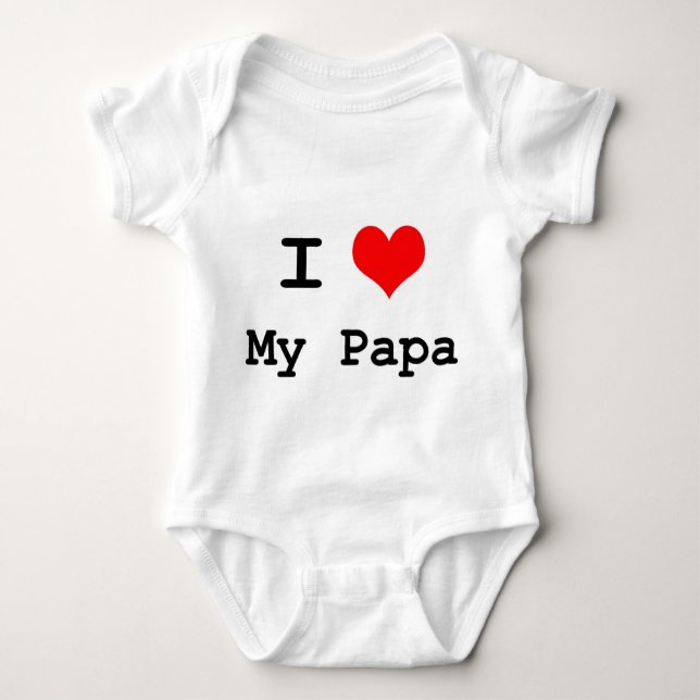 Camiseta O bebê ama a papá! (Frente)