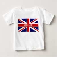 O bebê de Union Jack cobre a bandeira de |