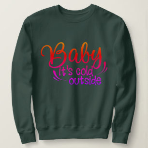 Camiseta O Bebê Engraçado Está Frio Férias Fora Do Natal